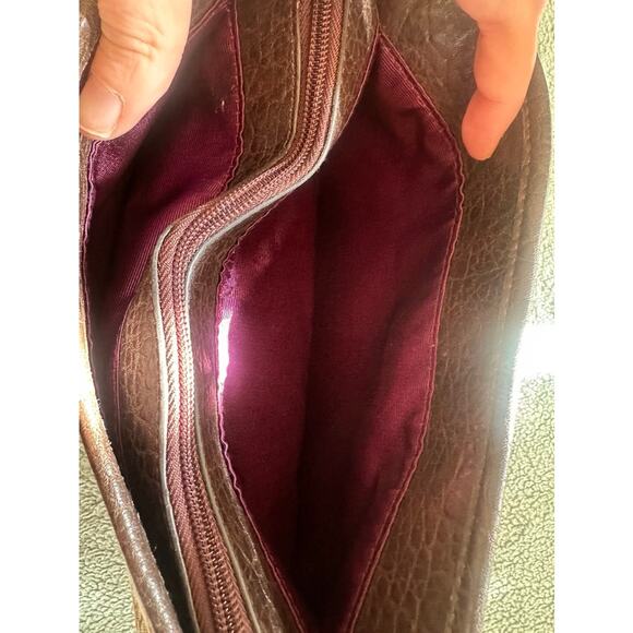 Etienne Aigner Monogram Shoulder Bag Brown Logo Handbag - Picture 7 of 10